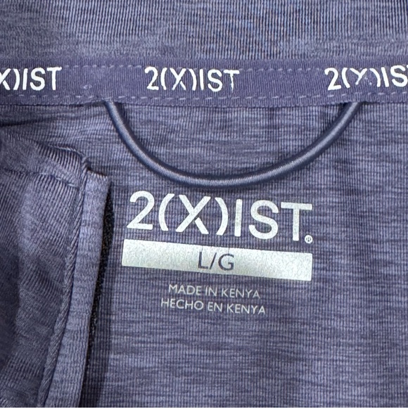 2xist Men's Performance Blue Quarter-Zip Lightweight Sweatshirt - Picture 3 of 5